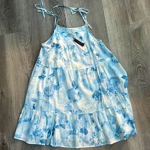a cute blue floral dress